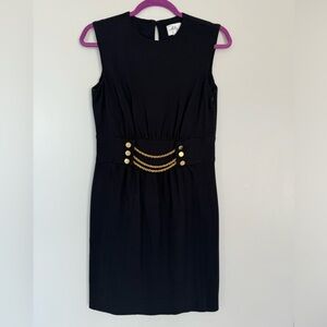 Milly black dress with chain detail